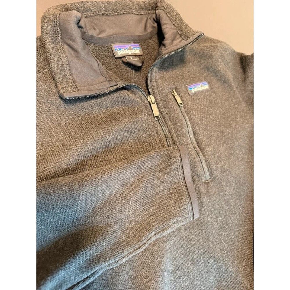 Patagonia Better Sweater 1/4 Zip Fleece Pullover Black Womens Small S Jacket